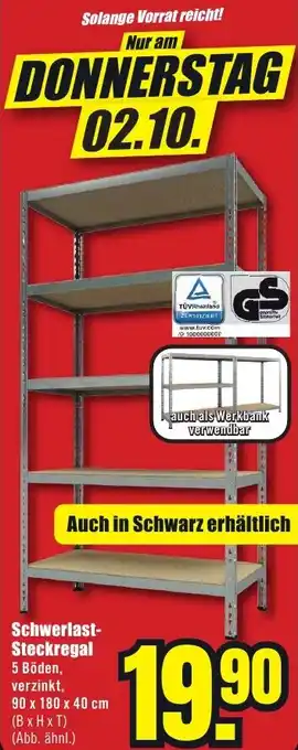 B1 Discount Baumarkt Schwerlast Steckregal Angebot