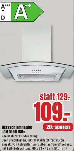 B1 Discount Baumarkt Glasschirmhaube CH 0160 IXB Angebot