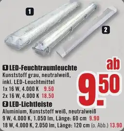 B1 Discount Baumarkt LED-Feuchtraumleuchte Angebot