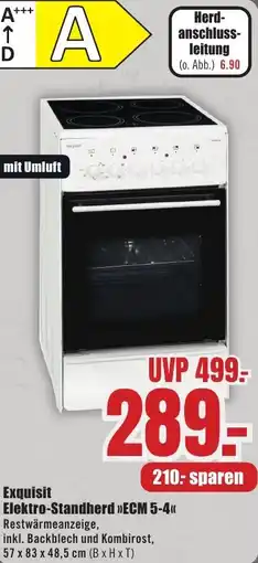B1 Discount Baumarkt Exquisit Elektro-Standherd ECM 5-4 Angebot
