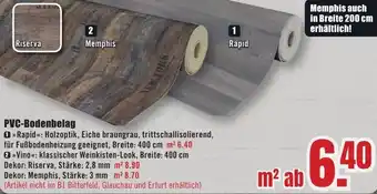 B1 Discount Baumarkt PVC-Bodenbelag Angebot