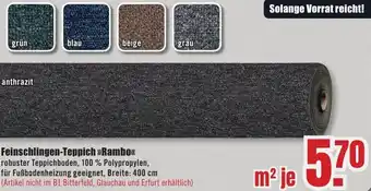 B1 Discount Baumarkt Feinschlingen-Teppich Rambo Angebot