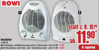 B1 Discount Baumarkt ROWI Heizlüfter Angebot