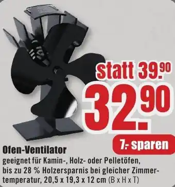 B1 Discount Baumarkt Ofen-Ventilator Angebot