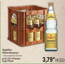 METRO Aegidius Mineralwasser Angebot