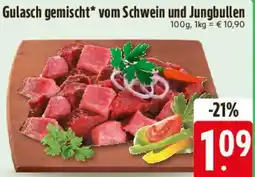 Edeka Gulasch gemischt vom Schwein und Jungbullen Angebot