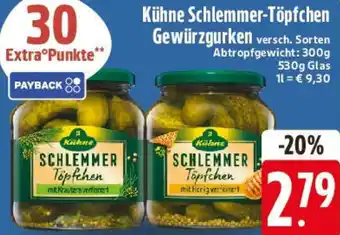 Edeka Kühne Schlemmer-Töpfchen Gewürzgurken Angebot