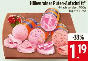 Edeka Höhenrainer Puten-Aufschnitt Angebot
