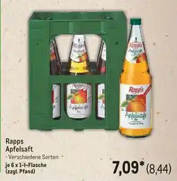 METRO Rapps Apfelsaft Angebot