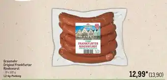 METRO Grasmehr Original Frankfurter Rindswurst Angebot