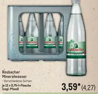 METRO Rosbacher Mineralwasser Angebot