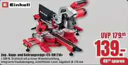 B1 Discount Baumarkt Einhell Zug-, Kapp- und Gehrungssäge TC-SM 216 Angebot