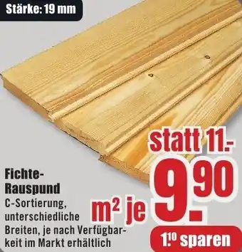 B1 Discount Baumarkt Fichte Rauspund Angebot