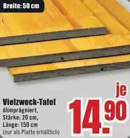 B1 Discount Baumarkt Vielzweck-Tafel Angebot