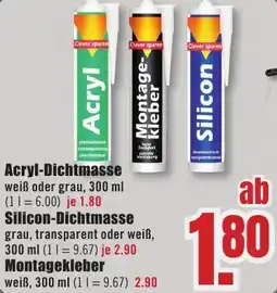 B1 Discount Baumarkt Acryl-Dichtmasse Angebot