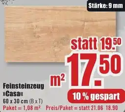 B1 Discount Baumarkt Feinsteinzeug Casa Angebot