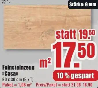 B1 Discount Baumarkt Feinsteinzeug Casa Angebot