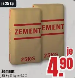 B1 Discount Baumarkt Zement Angebot