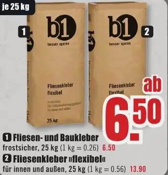 B1 Discount Baumarkt b1 Fliesen- und Baukleber Angebot