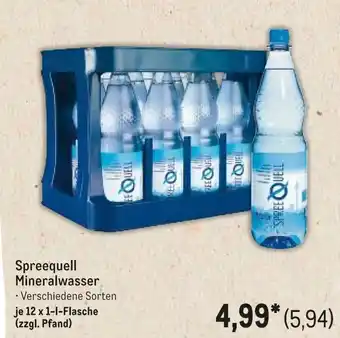 METRO Spreequell Mineralwasser Angebot