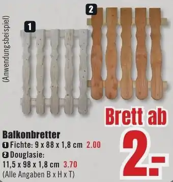 B1 Discount Baumarkt Balkonbretter Angebot