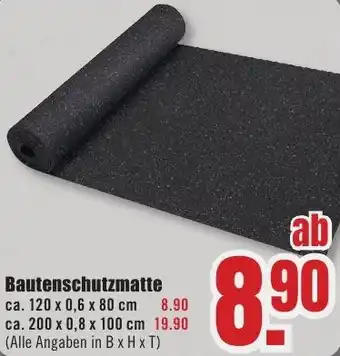 B1 Discount Baumarkt Bautenschutzmatte Angebot