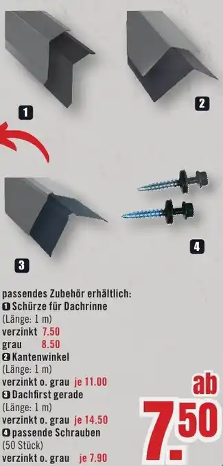 B1 Discount Baumarkt Schürze für Dachrinne Angebot