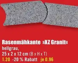 B1 Discount Baumarkt Rasenmähkante XZ Granit Angebot