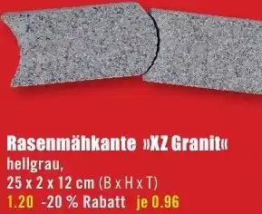 B1 Discount Baumarkt Rasenmähkante XZ Granit Angebot