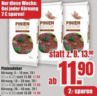 B1 Discount Baumarkt Piniendekor Angebot
