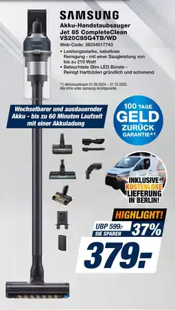 Expert Samsung akku-handstaubsauger jet 85 completeclean Angebot