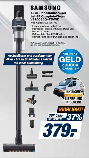 Expert Samsung akku-handstaubsauger jet 85 completeclean Angebot