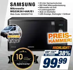 Expert Samsung mikrowelle mg23k3614ak/e1 Angebot
