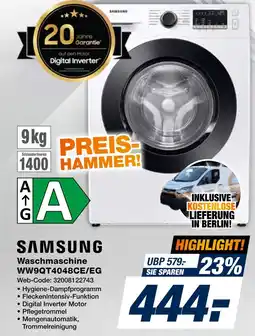 Expert Samsung waschmaschine ww9qt4048ce/eg Angebot