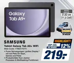 Expert Samsung tablet galaxy tab a9+ wifi Angebot