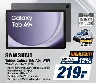 Expert Samsung tablet galaxy tab a9+ wifi Angebot