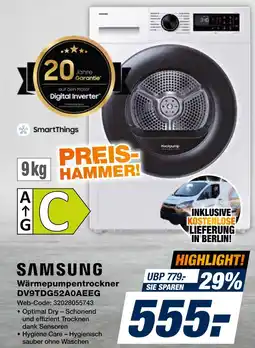 Expert Samsung wärmepumpentrockner dv9tdg52a0aeeg Angebot