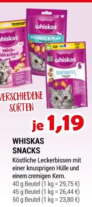 Zookauf Whiskas snacks Angebot