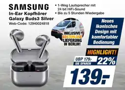 Expert Samsung in-ear kopfhörer galaxy buds3 silver Angebot