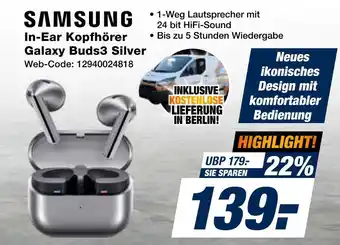 Expert Samsung in-ear kopfhörer galaxy buds3 silver Angebot