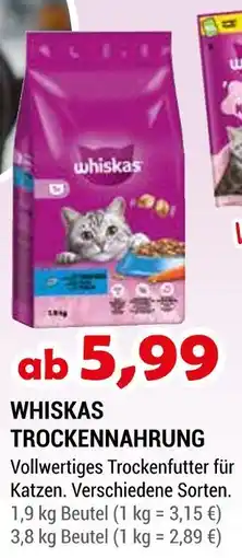 Zookauf Whiskas trockenfutter 1,9 kg beutel Angebot