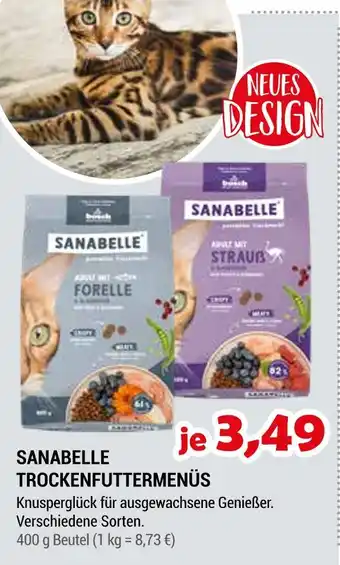 Zookauf Sanabelle trockenfuttermenüs Angebot