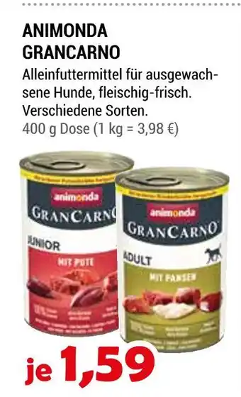 Zookauf Animonda grancarno Angebot