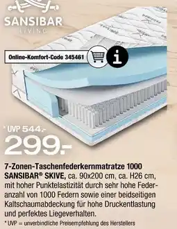 Ostermann Sansibar living 7-zonen-taschenfederkernmatratze 1000 sansibar skive Angebot