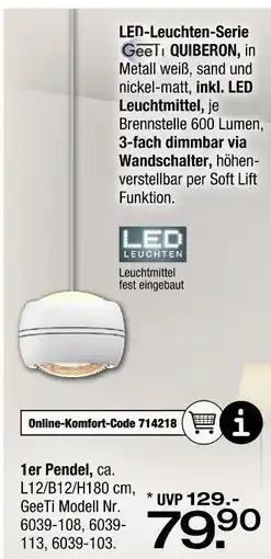 Ostermann Geeti led-leuchten-serie quiberon Angebot