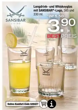 Ostermann Sansibar longdrink- und whiskeyglas mit sansibar-logo Angebot