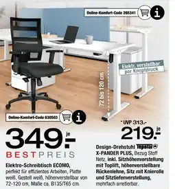 Ostermann Elektro-schreibtisch ecomo Angebot