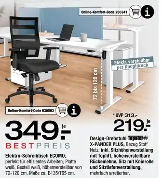 Ostermann Elektro-schreibtisch ecomo Angebot
