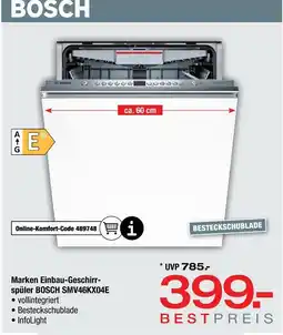 Ostermann Bosch marken einbau-geschirrspüler bosch smv46kx04e Angebot
