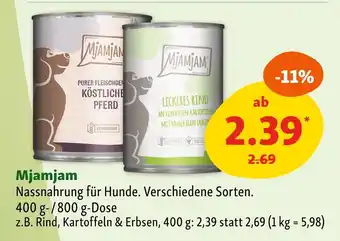 Fressnapf Mjamjam nassnahrung für hunde Angebot